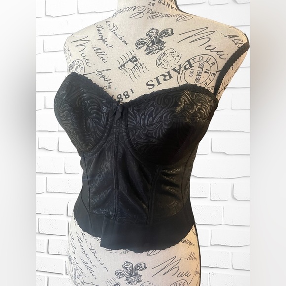 Cabernet Other - Vintage Cabernet Women's 38C Bustier Corset • Black Boned Underwire Padded Cups